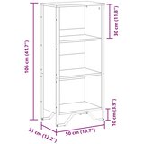  Regal za knjige boja hrasta 50x31x106 cm konstruirano drvo | shoptok.hr