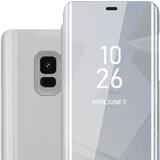 Cadorabo Ohišje, združljiv s Samsungom v Agate Silver - Clear View Zrcalo Zaščitni pokrov s funkcijo stojala 360 stopinj zaščita, (20567991) Cene