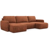 Makamii Sklopiva/s prostorom za odlaganje kutna garnitura od šenila boja terakote (u obliku slova "U") Lilo – | shoptok.hr