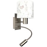 Brilagi LED fleksibilna lampa BOBO 1xE27/25W/230V + LED/3W matni hrom/bela/zečići | Eponuda.com