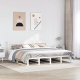 vidaXL Okvir kreveta bez madraca bijeli 180x200 cm od masivne borovine Cijene