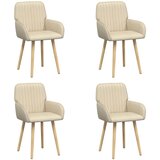  Trpezarijske stolice 4 pcs Tkanina Krem 56,5 x 50 x 87,5 cm | shoptok.hr