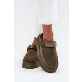 Boto Women's Snow Boots on Platform with Velcro Dark Green Jorielle | Shoptok.si