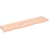  Zidna polica 80 x 20 x 2 cm od neobrađene masivne hrastovine | shoptok.hr