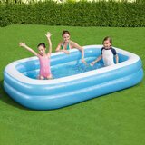 Bestway Družinski napihljiv bazen 262x175x51 cm moder in bel | Shoptok.si