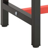  Za radni stol mat crni i mat crveni 140x50x79 cm metalni | shoptok.hr