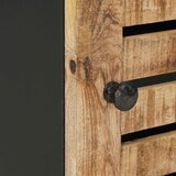 Viseći ormarić Smeđa i crna 38 x 33,5 x 48 cm Čvrsto drvo manga | shoptok.hr