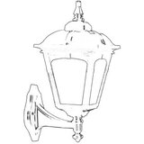 Opviq Vanjska zidna lampa BAP-68185-BSY-M4, 40 cm, E27, 40W, IP65, Crna | Eponuda.ba
