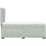 Box spring krevet s madracem svjetlosivi 100x200 cm baršunasti | shoptok.hr
