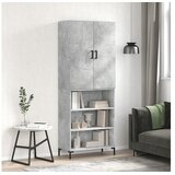vidaXL Visoka komoda siva betona 69 5x34x180 cm od konstruiranog drva | shoptok.hr
