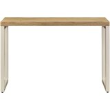 In blagovaonski stol 115 x 55 x 76 cm masivno drvo manga i čelik | shoptok.hr