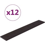  Zidne ploče od umjetne kože 12 kom crne 90 x 15 cm 1 62 m² | shoptok.hr