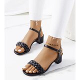 Gemre Black block-heeled sandals Margo | Shoptok.si