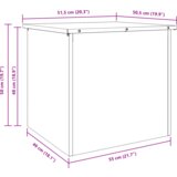  Vanjska kutija za spremanje s pohranom Crna 55 x 50.5 x 50 cm | shoptok.hr