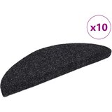  Prostirke za stepenice, samoljepljive, 10 kom, 56x17x3 cm, crne, poluokrugle | shoptok.hr