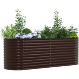  Povišena gredica Smeđa 240 x 80 x 81 cm Čelik | shoptok.hr