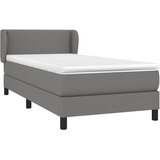  Krevet s oprugama i madracem tamnosivi 90 x 190 cm od tkanine | shoptok.hr
