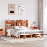  Krevet s regalom za knjige bez madraca 200x200 cm od borovine Cijene
