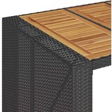  Vrtna barska garnitura 7-delna črn poli ratan/akacija, (21782673) | Shoptok.si