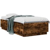 Maison Chic Posteljni okvir - Enojna postelja - Postelja za odrasle dimljeni hrast 75x190 cm inženirski les-J14350, (21770860) | Shoptok.si
