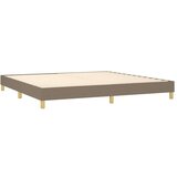  Box spring postelja z vzmetnico taupe 200x200 cm blago | Shoptok.si