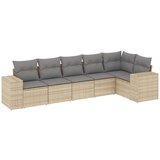  6-dijelni set vrtnih sofa s jastucima bež od poliratana | shoptok.hr