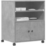  Stalak za pisač s kotačima betonska siva 60 x 48 x 74 cm | shoptok.hr