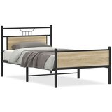  Posteljni okvir brez vzmetnice hrast 100x190 cm inženirski les, (21829439) | Shoptok.si
