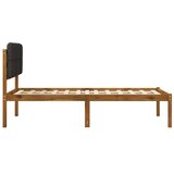  Krevetni okvir s tapiciranim uzglavljem Prirodna i tamnosiva - Prirodna i tamnosiva 80 x 200 cm | shoptok.hr