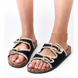  Black crochet slides on cork sole Lavreta | shoptok.hr
