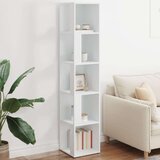 vidaXL Kotna omarica bela 33x33x164,5 cm iverna plošča | Shoptok.si