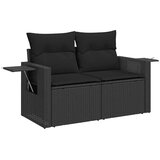  6-dijelni set vrtnih sofa s jastucima crni od poliratana bagrem | shoptok.hr