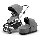 Thule sleek dečija kolica + kolevka - grey melange Cene