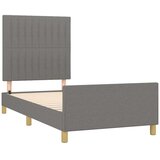  Okvir za krevet bez madraca tamnosivi 90x200 cm od tkanine | shoptok.hr