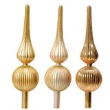 Dekordom novogodišnja dekoracija - treetopper glass 31cm 170226 - gold/pearl - kmg ( 043335 ) Cene