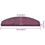  Prostirke za stepenice 30 kom 65x21x4 cm tamnoljubičaste poluokrugle velike - tamnoljubičasta 65 x 21 x 4 cm 30 tamnoljubičasta | shoptok.hr