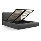 Cosmopolitan Design Sivi tapecirani bračni krevet s prostorom za odlaganje s podnicom 140x200 cm Colonel – | shoptok.hr