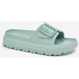 EVENTO Women's Foam Slippers On Platform With Buckle Green Viasara | shoptok.hr