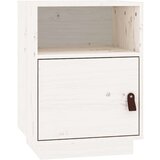  Nočna omarica bela 40x34x55 cm trdna borovina, (20731799) | Shoptok.si