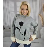 Pri Women's sweater half turtleneck warm flower print autumn winter ROSELYN | shoptok.hr