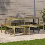 vidaXL Piknik miza 160x134x75 cm impregnirana borovina Cene