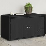 vidaXL Vrtna omara za shranjevanje črna 110x55x60,5 cm poli ratan Cene