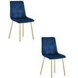 Libra stolica - tamnoplavi baršun / zlatne noge x 2 | shoptok.hr