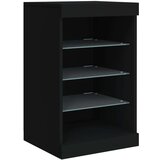 vidaXL Komoda s LED svjetlima crna 123 x 37 x 67 cm | shoptok.hr