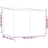  Sjenica antracit 3 x 3 m 180 g/m² od tkanine i čelika | shoptok.hr