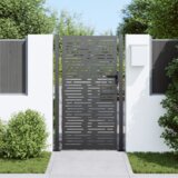 vidaXL Vrtna vrata Crna 105 x 175 cm Čelik s praškastim premazom | shoptok.hr