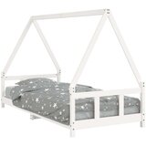  Otroški posteljni okvir bel 90x200 cm trdna borovina, (20787723) | Shoptok.si