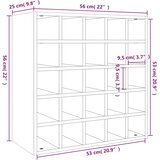  Vinski ormarić bijeli 56x25x56 cm masivno drvo bor | shoptok.hr