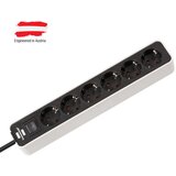 Razvodnik 1153260020 razdelilna letev s stikalom 6-kratni bela\, črna vtičnica 1 kos, (20457774) | Shoptok.si