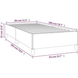  Posteljni okvir svetlo siv 80x200 cm žamet, (20724270) | Shoptok.si